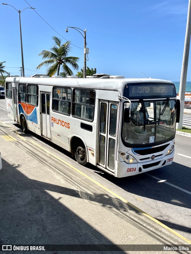 Reunidas Transportes Urbanos 0834 na cidade de Natal, Rio Grande do Norte, Brasil, por Marco Silva. Número da foto: #10305737.