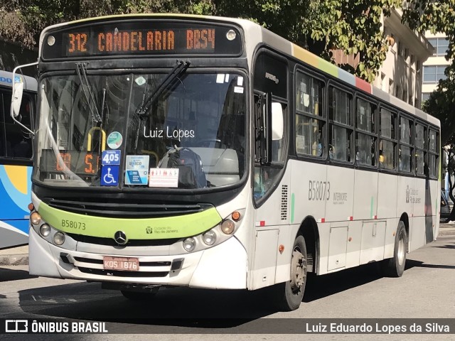 Viação Nossa Senhora de Lourdes B58073 na cidade de Rio de Janeiro, Rio de Janeiro, Brasil, por Luiz Eduardo Lopes da Silva. ID da foto: 10305591.