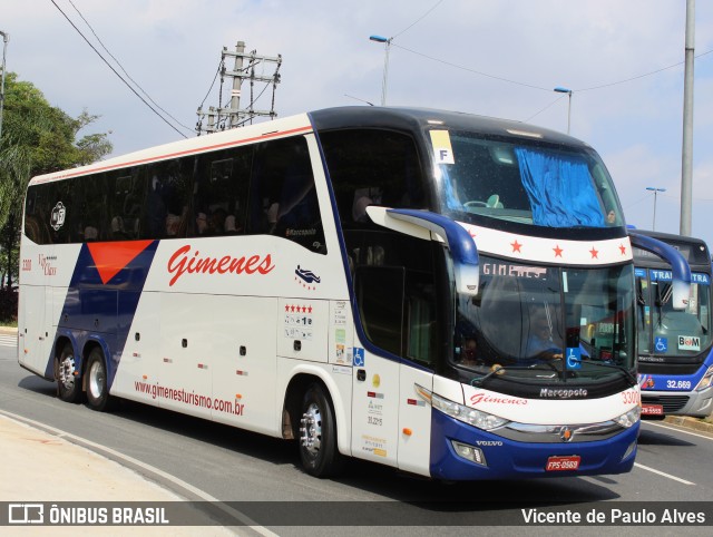 Gimenes Turismo 3300 na cidade de São Paulo, São Paulo, Brasil, por Vicente de Paulo Alves. Número da foto: #10305967.