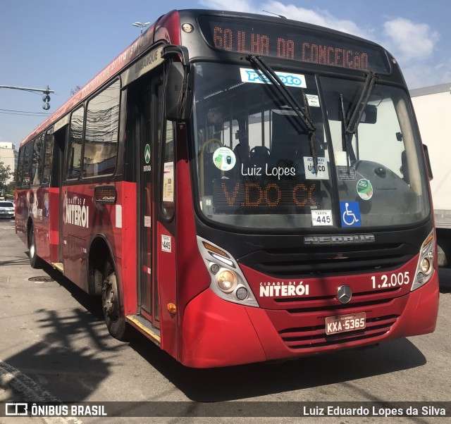 Transportes Peixoto 1.2.005 na cidade de Niterói, Rio de Janeiro, Brasil, por Luiz Eduardo Lopes da Silva. Número da foto: #10306913.