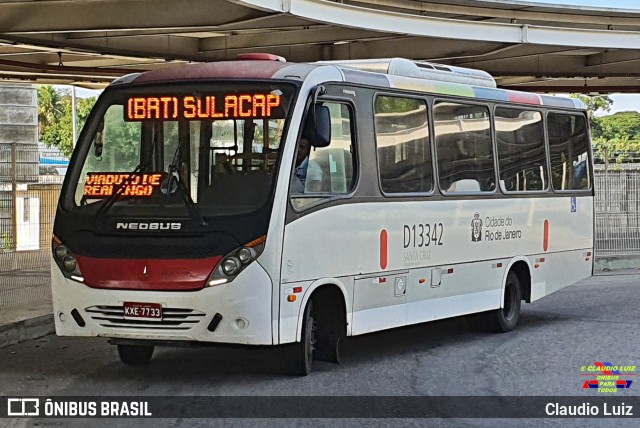 Transportes Barra D13342 na cidade de Rio de Janeiro, Rio de Janeiro, Brasil, por Claudio Luiz. ID da foto: 10308318.