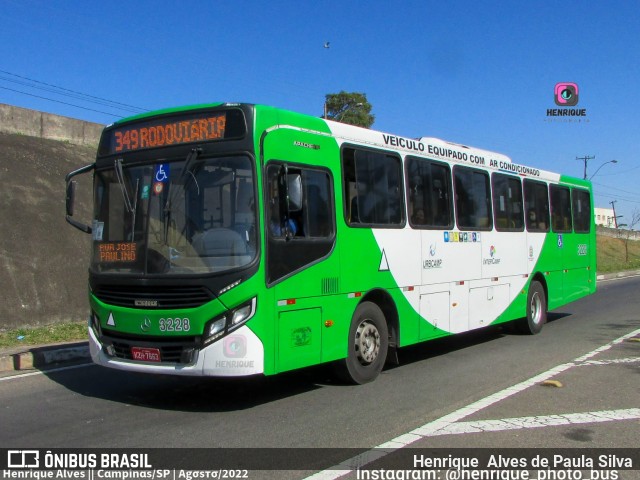 VB Transportes e Turismo 3228 na cidade de Campinas, São Paulo, Brasil, por Henrique Alves de Paula Silva. ID da foto: 10306790.