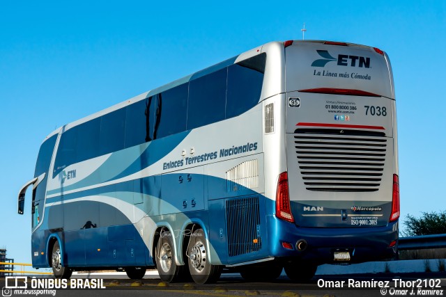 ETN - Enlaces Terrestres Nacionales 7038 na cidade de Querétaro, Querétaro, México, por Omar Ramírez Thor2102. Número da foto: #10308351.