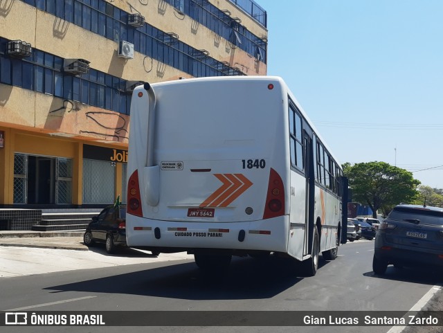 Transvida Transporte Coletivo 1840 na cidade de Ji-Paraná, Rondônia, Brasil, por Gian Lucas  Santana Zardo. ID da foto: 10307510.