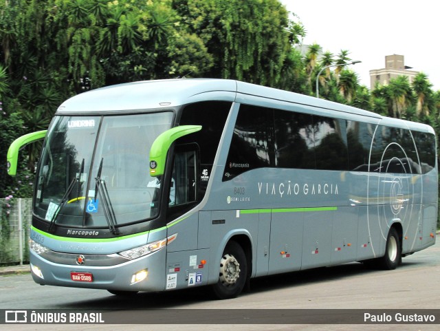 Viação Garcia 8403 na cidade de Curitiba, Paraná, Brasil, por Paulo Gustavo. Número da foto: #10307373.