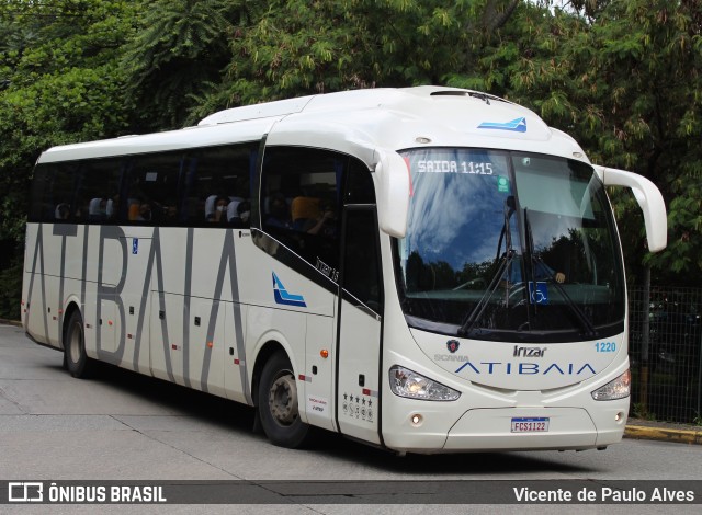 Viação Atibaia São Paulo 1220 na cidade de São Paulo, São Paulo, Brasil, por Vicente de Paulo Alves. ID da foto: 10307236.