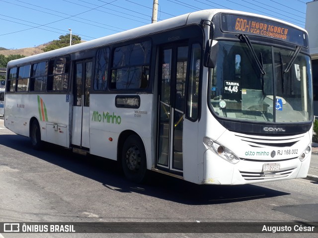 Transportes e Turismo Alto Minho RJ 168.002 na cidade de Nova Iguaçu, Rio de Janeiro, Brasil, por Augusto César. Número da foto: #10306627.