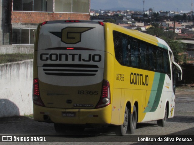 Empresa Gontijo de Transportes 18365 na cidade de Caruaru, Pernambuco, Brasil, por Lenilson da Silva Pessoa. ID da foto: 10310170.