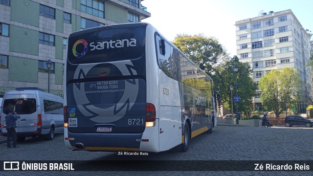 Expresso Santana 8721 na cidade de Petrópolis, Rio de Janeiro, Brasil, por Zé Ricardo Reis. Número da foto: #10310090.