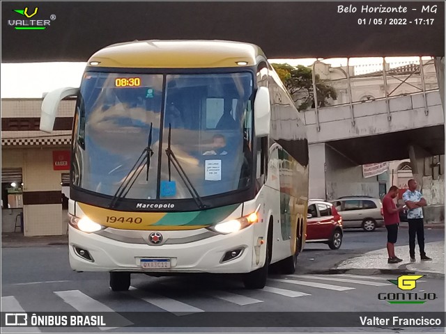 Empresa Gontijo de Transportes 19440 na cidade de Belo Horizonte, Minas Gerais, Brasil, por Valter Francisco. Número da foto: #10309526.
