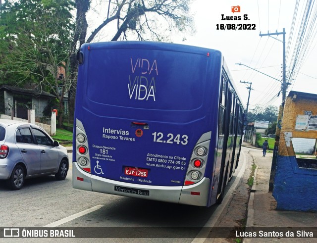 Auto Viação Bragança Metropolitana > Viação Raposo Tavares 12.243 na cidade de Embu-Guaçu, São Paulo, Brasil, por Lucas Santos da Silva. ID da foto: 10312491.