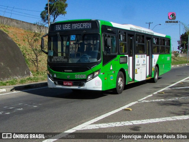 VB Transportes e Turismo 3385 na cidade de Campinas, São Paulo, Brasil, por Henrique Alves de Paula Silva. Número da foto: #10314143.