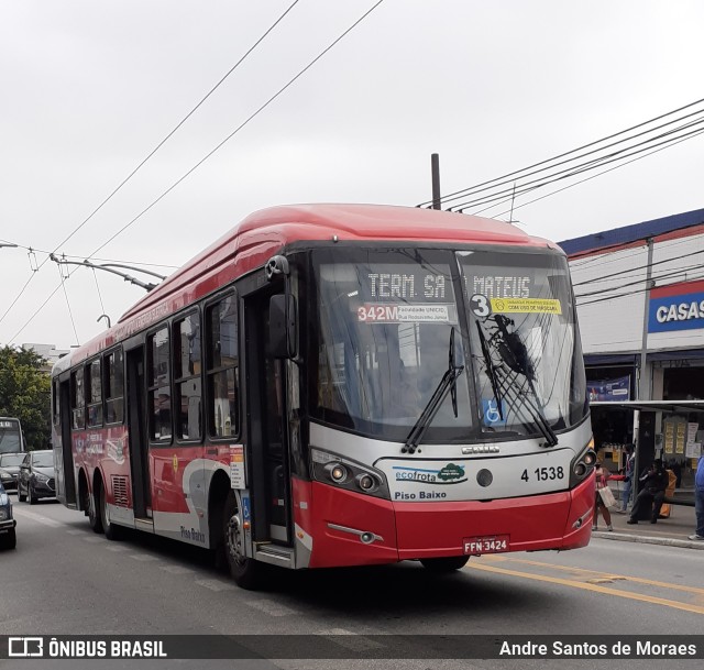 Himalaia Transportes > Ambiental Transportes Urbanos 4 1538 na cidade de São Paulo, São Paulo, Brasil, por Andre Santos de Moraes. ID da foto: 10314750.