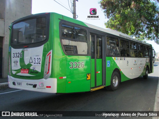 VB Transportes e Turismo 3326 na cidade de Campinas, São Paulo, Brasil, por Henrique Alves de Paula Silva. Número da foto: #10314144.
