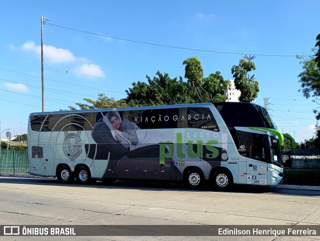 Viação Garcia 8834 na cidade de São Paulo, São Paulo, Brasil, por Edinilson Henrique Ferreira. Número da foto: #10317693.