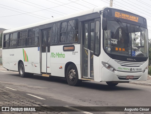 Transportes e Turismo Alto Minho RJ 168.001 na cidade de Nova Iguaçu, Rio de Janeiro, Brasil, por Augusto César. Número da foto: #10315625.