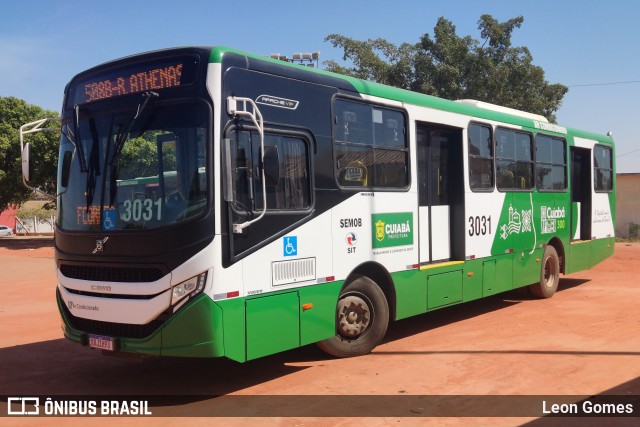 Expresso Caribus Transportes 3031 na cidade de Cuiabá, Mato Grosso, Brasil, por Leon Gomes. ID da foto: 10315457.