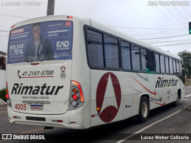 Rimatur Transportes 4005 na cidade de Curitiba, Paraná, Brasil, por Lucas Weber Calizario. ID da foto: 10316458.