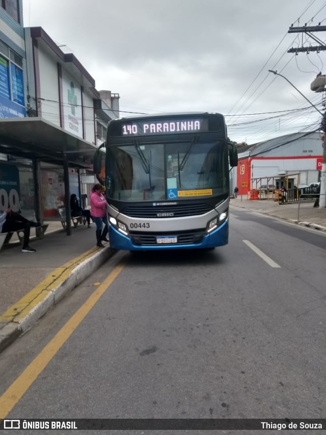 Viação Cidade de Caieiras 00443 na cidade de Franco da Rocha, São Paulo, Brasil, por Thiago de Souza. ID da foto: 10315797.