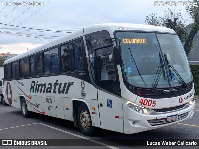 Rimatur Transportes 4005 na cidade de Curitiba, Paraná, Brasil, por Lucas Weber Calizario. Número da foto: #10316461.