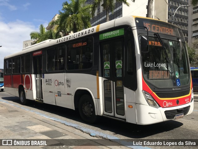 Auto Viação Alpha A48115 na cidade de Rio de Janeiro, Rio de Janeiro, Brasil, por Luiz Eduardo Lopes da Silva. ID da foto: 10320048.