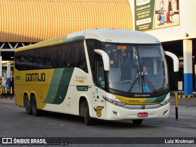 Empresa Gontijo de Transportes 19195 na cidade de Rio de Janeiro, Rio de Janeiro, Brasil, por Luiz Krolman. Número da foto: #10320597.