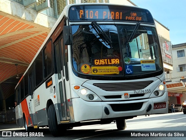 Viação Cidade do Aço RJ 174.155 na cidade de Barra Mansa, Rio de Janeiro, Brasil, por Matheus Martins da Silva. Número da foto: #10319657.