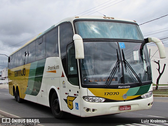 Empresa Gontijo de Transportes 17070 na cidade de Juiz de Fora, Minas Gerais, Brasil, por Luiz Krolman. ID da foto: 10320530.