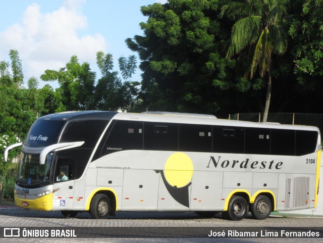 Viação Nordeste 2104 na cidade de Fortaleza, Ceará, Brasil, por José Ribamar Lima Fernandes. ID da foto: 10322413.