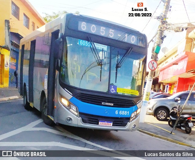 Transwolff Transportes e Turismo 6 6881 na cidade de São Paulo, São Paulo, Brasil, por Lucas Santos da Silva. ID da foto: 10321530.