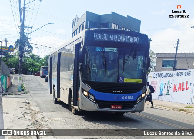 Transwolff Transportes e Turismo 6 6192 na cidade de São Paulo, São Paulo, Brasil, por Lucas Santos da Silva. Número da foto: #10321505.
