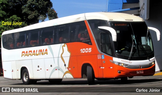 Viação Paraúna 1005 na cidade de Goiânia, Goiás, Brasil, por Carlos Júnior. Número da foto: #10323063.