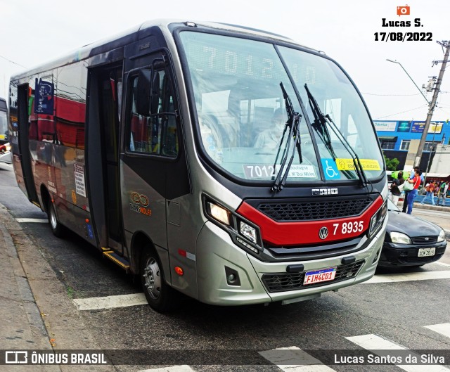 Transwolff Transportes e Turismo 7 8935 na cidade de São Paulo, São Paulo, Brasil, por Lucas Santos da Silva. Número da foto: #10321545.