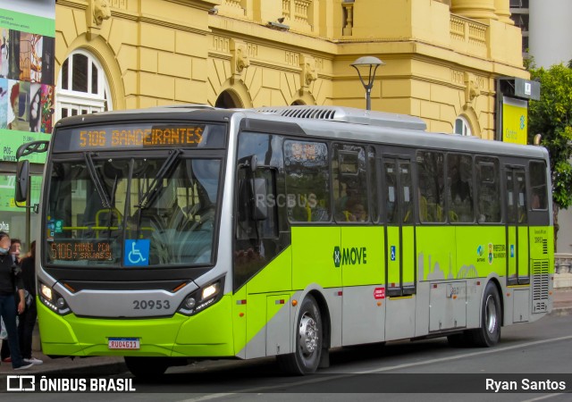 SM Transportes 20953 na cidade de Belo Horizonte, Minas Gerais, Brasil, por Ryan Santos. ID da foto: 10321883.