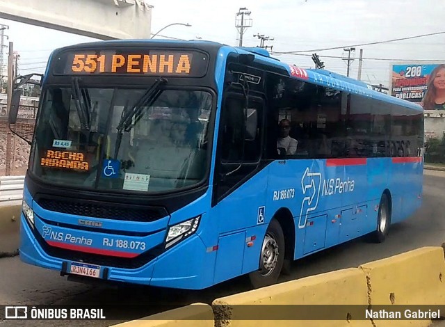 Viação Nossa Senhora da Penha RJ 188.073 na cidade de Rio de Janeiro, Rio de Janeiro, Brasil, por Nathan Gabriel. Número da foto: #10322020.