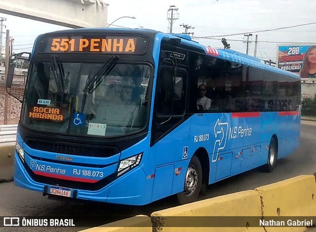 Viação Nossa Senhora da Penha RJ 188.073 na cidade de Rio de Janeiro, Rio de Janeiro, Brasil, por Nathan Gabriel. ID da foto: 10322020.