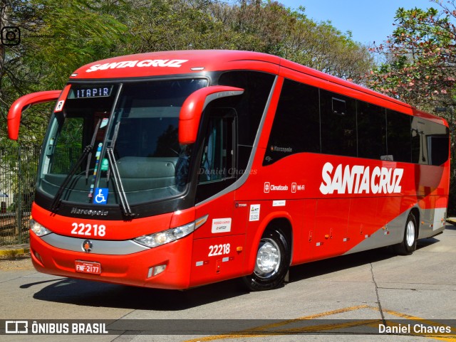Viação Santa Cruz 22218 na cidade de São Paulo, São Paulo, Brasil, por Daniel Chaves. Número da foto: #10326411.