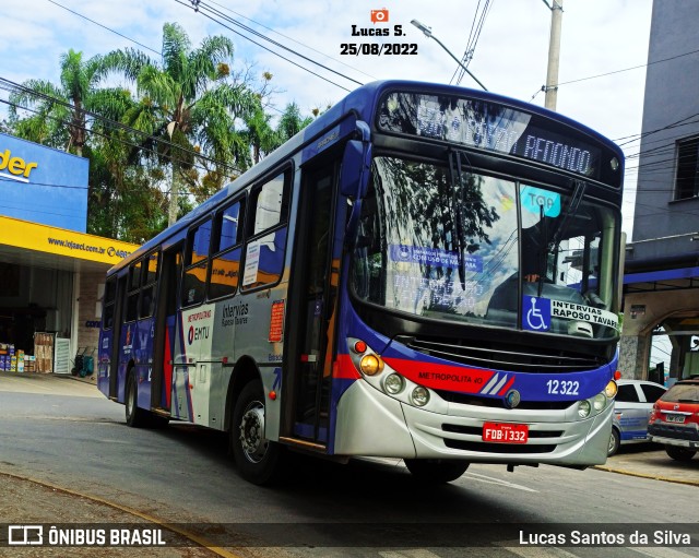 Auto Viação Bragança Metropolitana > Viação Raposo Tavares 12.322 na cidade de Embu-Guaçu, São Paulo, Brasil, por Lucas Santos da Silva. Número da foto: #10325275.