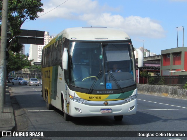 Empresa Gontijo de Transportes 18455 na cidade de Belo Horizonte, Minas Gerais, Brasil, por Douglas Célio Brandao. ID da foto: 10325098.