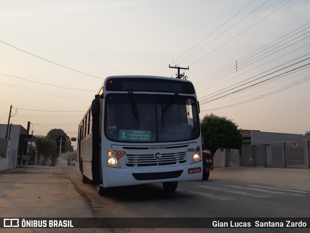 Transvida Transporte Coletivo 1836 na cidade de Ji-Paraná, Rondônia, Brasil, por Gian Lucas  Santana Zardo. Número da foto: #10243144.