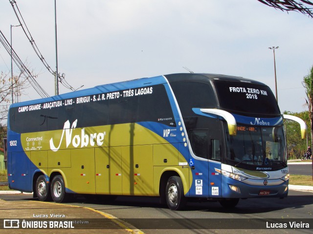 Nobre Transporte Turismo 1802 na cidade de Campo Grande, Mato Grosso do Sul, Brasil, por Lucas Vieira. ID da foto: 10245048.