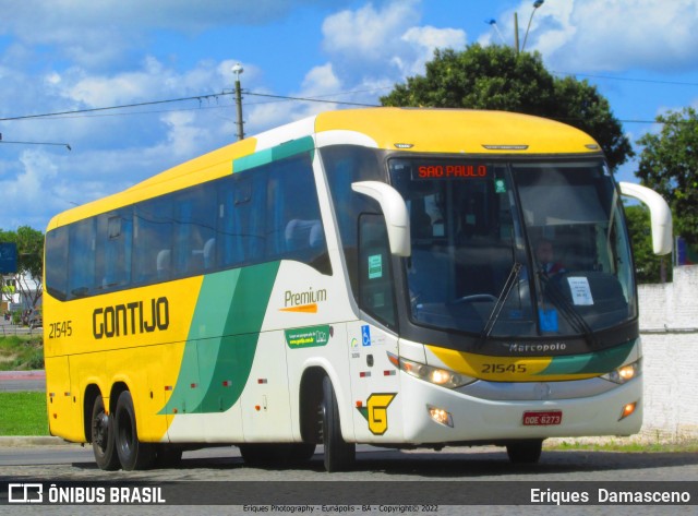 Empresa Gontijo de Transportes 21545 na cidade de Eunápolis, Bahia, Brasil, por Eriques  Damasceno. Número da foto: #10330289.