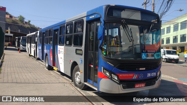 Auto Ônibus Moratense 26.070 na cidade de Francisco Morato, São Paulo, Brasil, por Espedito de Brito Gomes. Número da foto: #10327695.