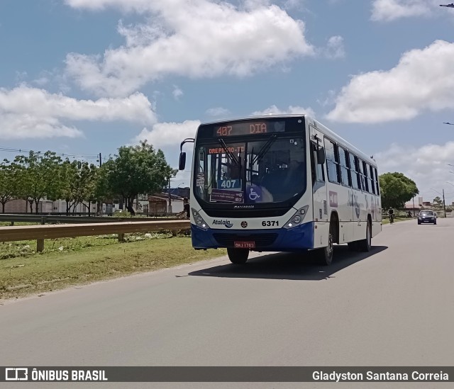 Viação Atalaia Transportes 6371 na cidade de Aracaju, Sergipe, Brasil, por Gladyston Santana Correia. ID da foto: 10331335.