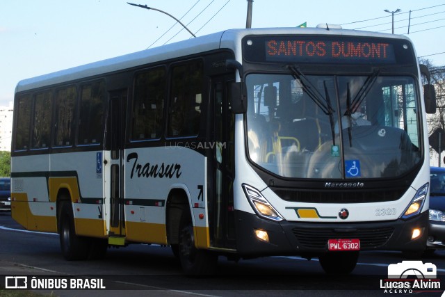 Transur - Transporte Rodoviário Mansur 2320 na cidade de Juiz de Fora, Minas Gerais, Brasil, por Lucas Alvim. ID da foto: 10327844.