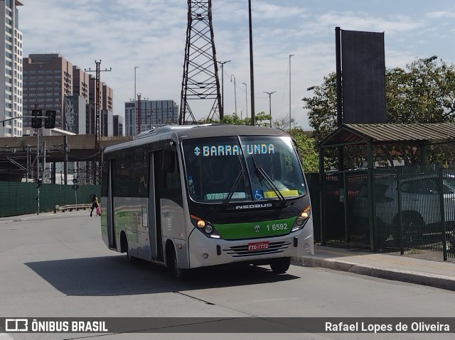 Transcooper > Norte Buss 1 6592 na cidade de São Paulo, São Paulo, Brasil, por Rafael Lopes de Oliveira. ID da foto: 10327990.