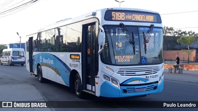 Auto Viação Vera Cruz - Belford Roxo RJ 112.071 na cidade de Belford Roxo, Rio de Janeiro, Brasil, por Paulo Leandro. Número da foto: #10329455.