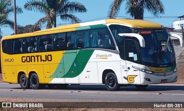 Empresa Gontijo de Transportes 19520 na cidade de Betim, Minas Gerais, Brasil, por Hariel BR-381. ID da foto: 10329679.