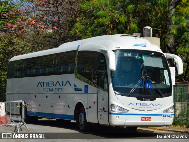 Viação Atibaia São Paulo 1414 na cidade de São Paulo, São Paulo, Brasil, por Daniel Chaves. ID da foto: 10329223.