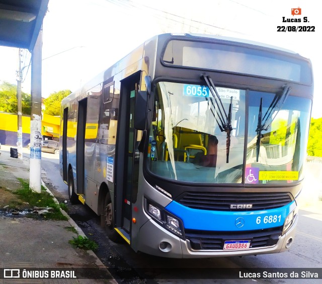 Transwolff Transportes e Turismo 6 6881 na cidade de São Paulo, São Paulo, Brasil, por Lucas Santos da Silva. Número da foto: #10327864.